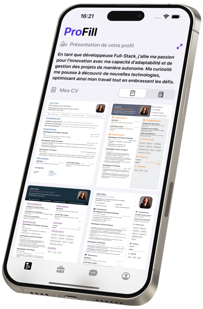Application preview main page