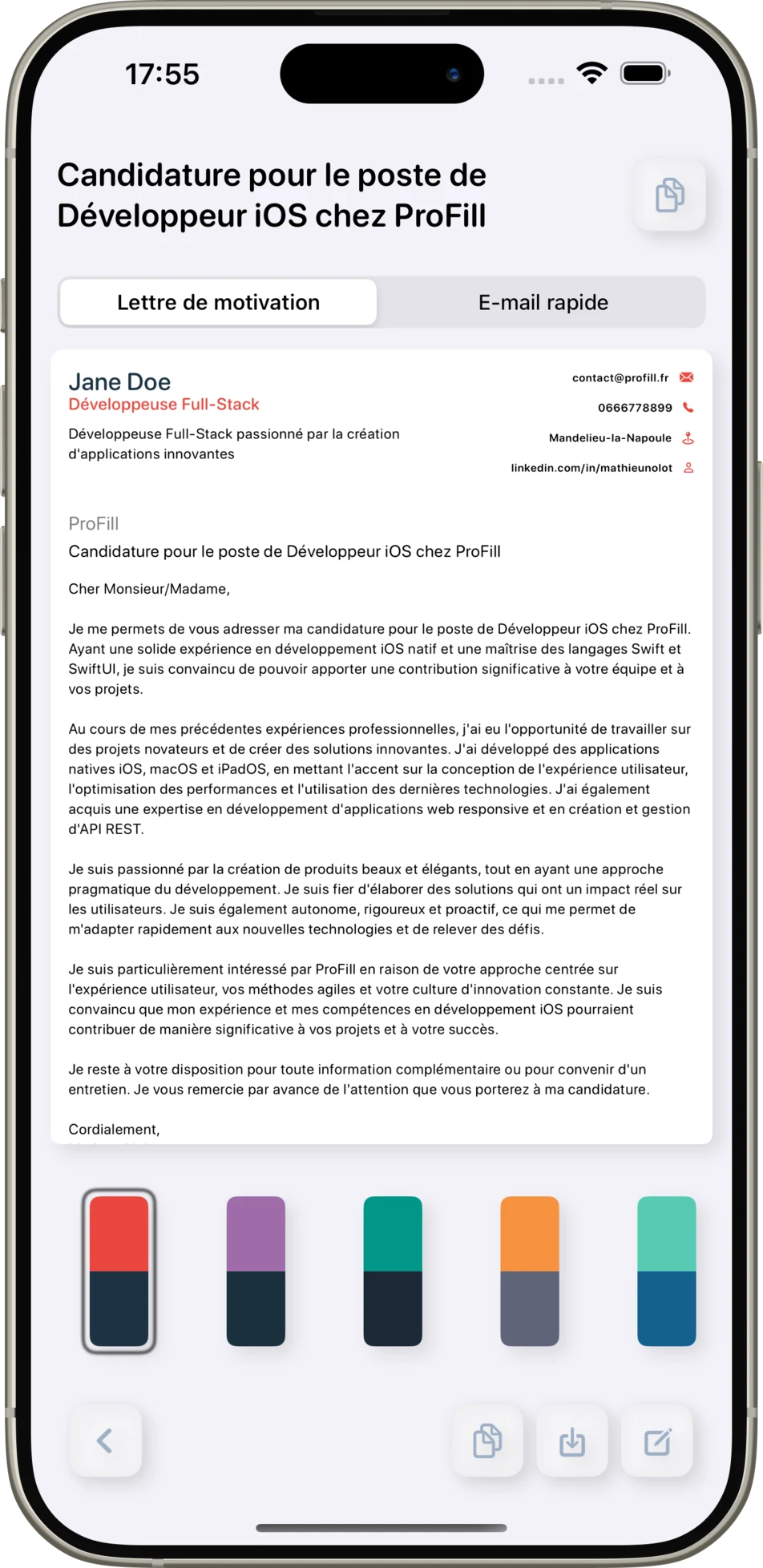 Opened app on page motivation