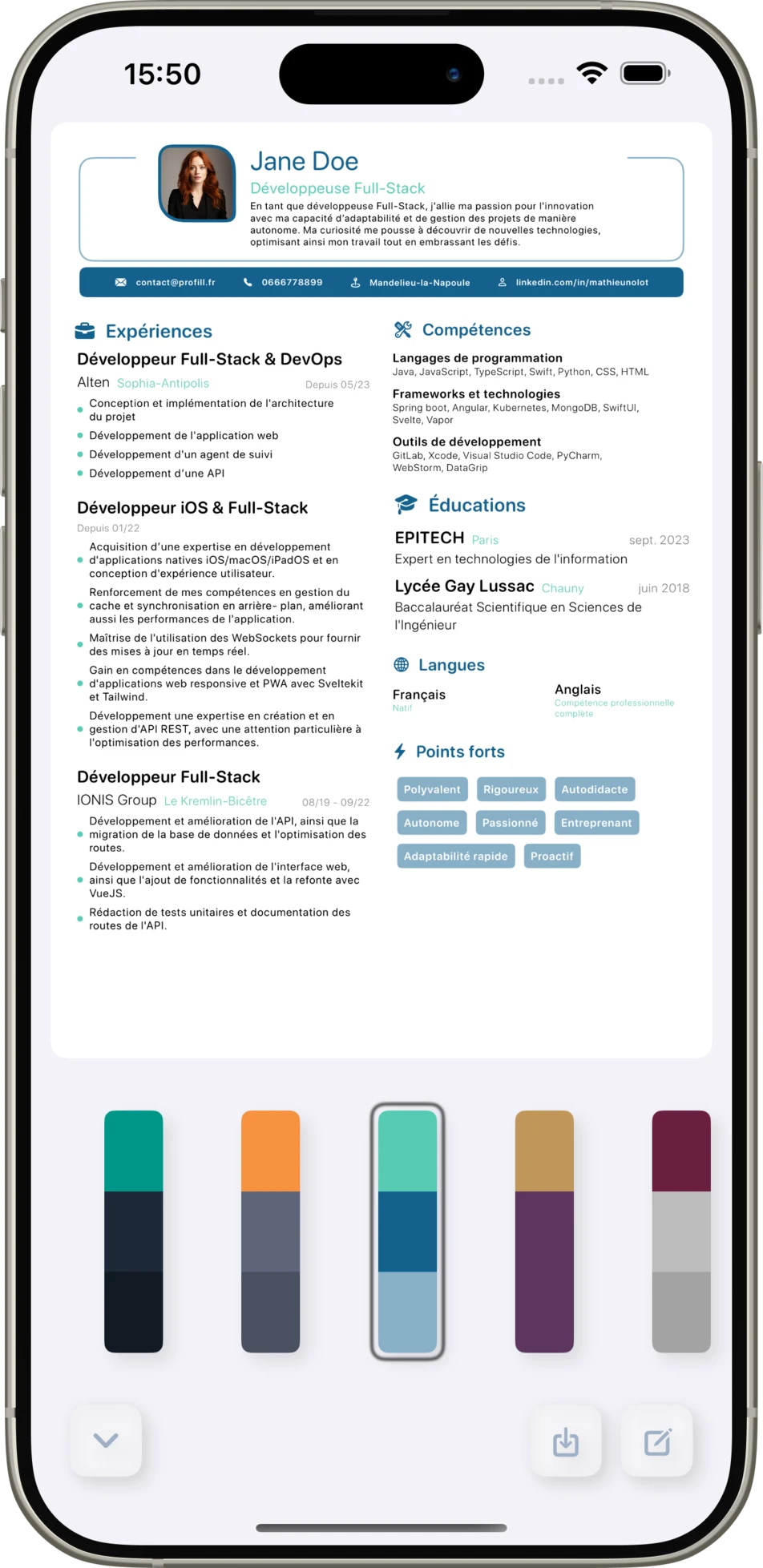 Opened app on page openedResume
